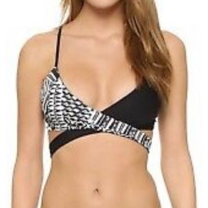 L space Chloe Wrap Top Reversible Printed